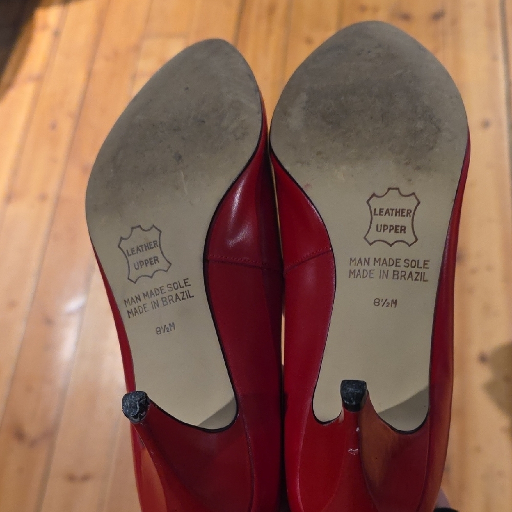 Vintage Etons  Red Women's Heels - Picture 5 of 5